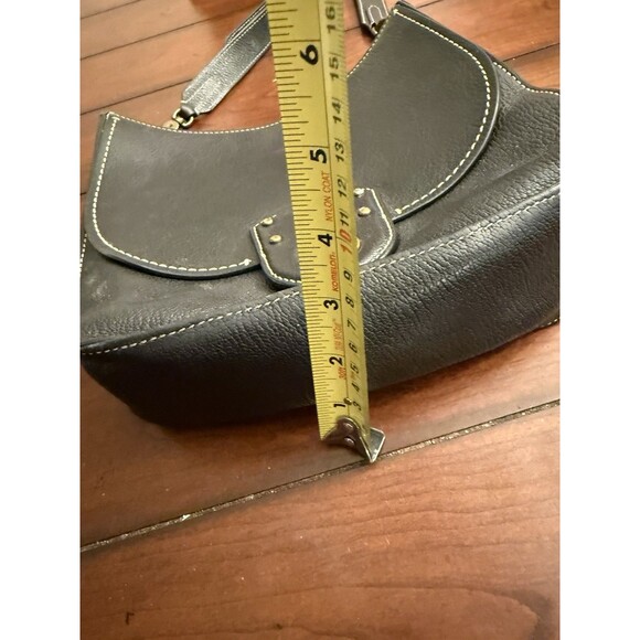 Lauren Ralph Lauren Rare Convertible Black Leather Shoulder Cross Body Bag - Picture 7 of 11